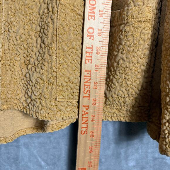 Click by Color me Cotton‎ Textured Cardigan Jacket Size Large Yellow - Picture 6 of 11